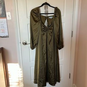 Olive green slip dress
